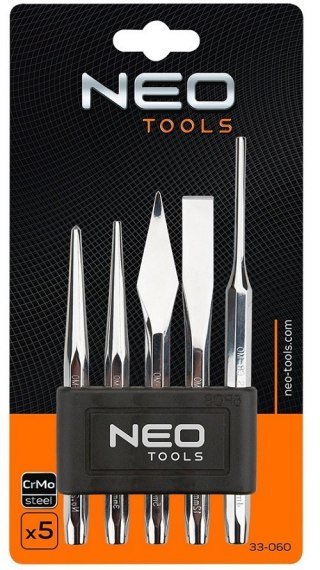 ZESTAW WYBIJAKÓW PRZECINAKÓW I PUNKTAKÓW 5 SZTUK NEO