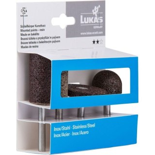 ZESTAW ŚCIERNIC TRZPIENIOWYCH LUKAS DO STALI NIERDZEWNEJ LUKAS