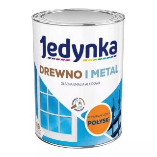 EMALIA ALKIDOWA DO DREWNA I METALU POMARŃCZOWY PASTEL 0,9L JEDYNKA