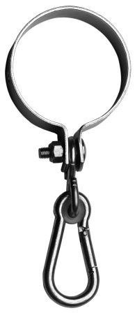 HAK DO HUŚTAWKI Z OBEJMĄ I KARABIŃCZYKIEM 2*100MM UN