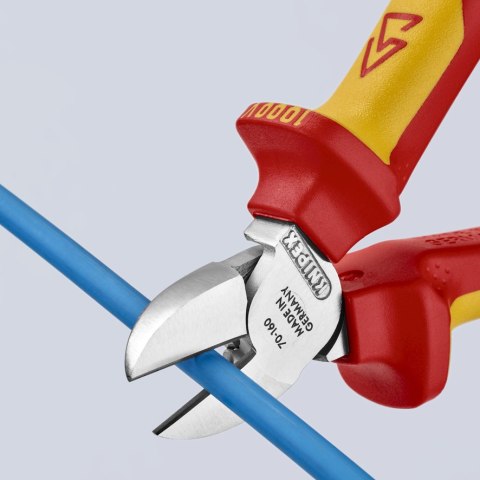 SZCZYPCE TNĄCE BOCZNE IZOLOWANE 160MM KNIPEX