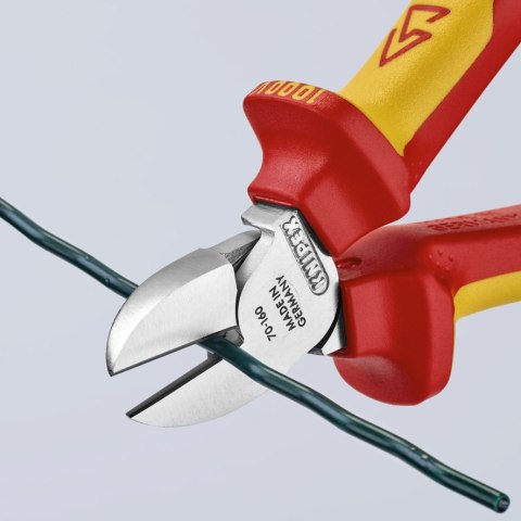 SZCZYPCE TNĄCE BOCZNE IZOLOWANE 160MM KNIPEX