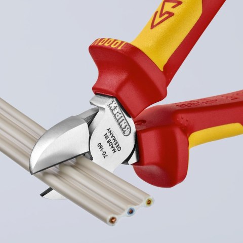 SZCZYPCE TNĄCE BOCZNE IZOLOWANE 160MM KNIPEX