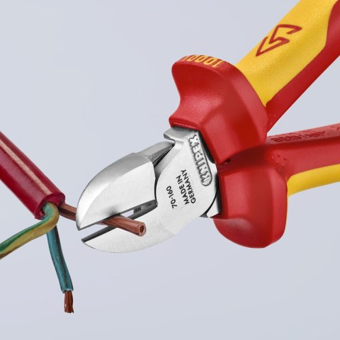 SZCZYPCE TNĄCE BOCZNE IZOLOWANE 160MM KNIPEX