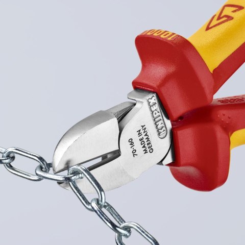 SZCZYPCE TNĄCE BOCZNE IZOLOWANE 160MM KNIPEX
