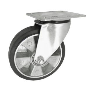 KOŁO ALUMINIUM-GUMA 180MM, OBUDOWA SKRĘTNA A52G UN