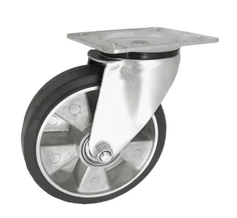 KOŁO ALUMINIUM-GUMA 180MM, OBUDOWA SKRĘTNA A52G UN