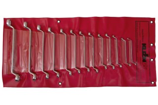 KOMPLET KLUCZY OCZKOWO-WYGIĘTYCH 13SZT 8-32MM RWKB KUŹNIA