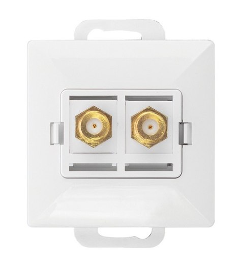 PERŁA GNIAZDO TV PODWÓJNE TYPU F ABEX