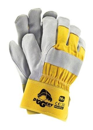 RĘKAWICE WZMACNIANE SKÓRA BYDLĘCĄ DIGGERY UN