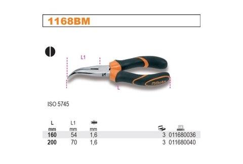 SZCZYPCE PÓŁOKRĄGŁE ODGIĘTE Q-TY BM160MM BLISTER BETA