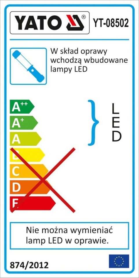 LAMPA WARSZTATOWA 2IN1 LED YATO