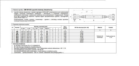 ŚRUBA RZYMSKA RUROWA 16MM SZEKLA-SZEKLA UN