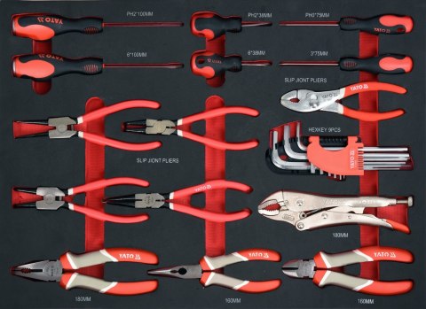 SZAFKA SERWISOWA NA KÓŁKACH + NARZEDZIA 162 CZĘŚCI YATO