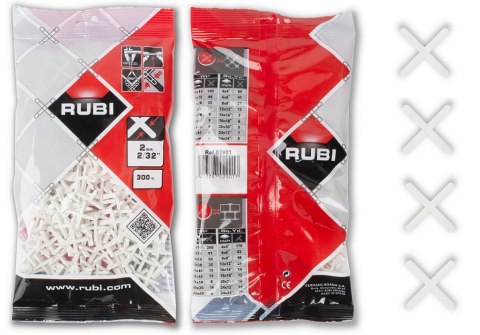 KRZYŻYKI DO GLAZURY 2MM 300SZT RUBI