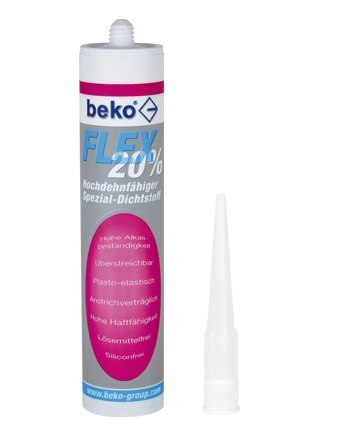 AKRYL SPECJALNY FLEX 20% BIAŁY 310ML BEKO