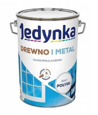 EMALIA ALKIDOWA DO DREWNA I METALU BIAŁA 5.0L JEDYNKA