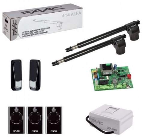 NAPĘD DO BRAM SKRZYDŁOWYCH - ZESTAW STARTOWY ALFA - 414 FAAC
