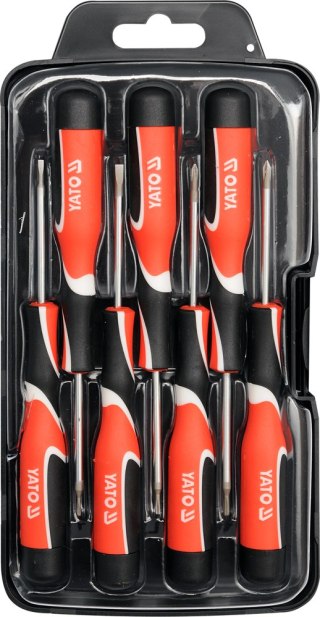 ZESTAW WKRĘTAKÓW PRECYZYJNYCH PŁASKIE, KRZYŻA.I TORX 7 SZTUK YATO