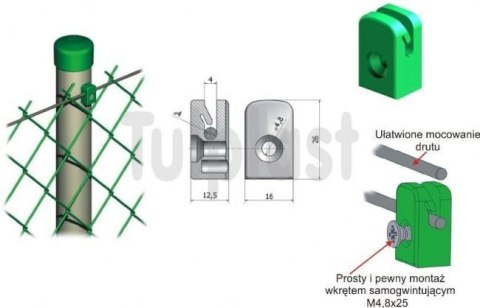 PRZELOTKA DRUTU MOCOWANA NA WKRĘT PD/A BRĄZOWA UN