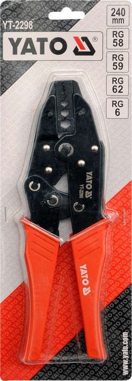 SZCZYPCE DO ZCISKANIA KONEKTORÓW ANTENOWYCH RG6-RG62 YATO