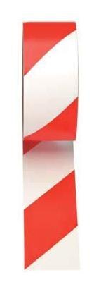 TAŚMA OSTRZEGAWCZA BIAŁO-CZERWONA 48*33M SAMOPRZYLEPNA KAEM