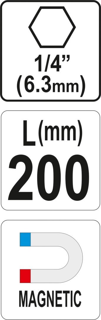 UCHWYT DO BITÓW 1/4*200MM YATO