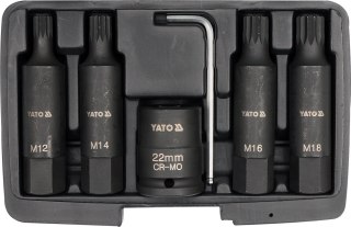 ZESTAW BITÓW UDAROWYCH SPLINE 3/4'' 6 CZĘŚCI YATO