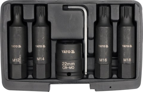 ZESTAW BITÓW UDAROWYCH SPLINE 3/4'' 6 CZĘŚCI YATO
