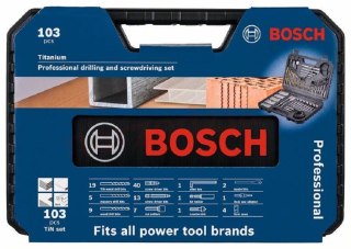 ZESTAW WIERTEŁ I BITÓW TITANIUM TIN SET 103 SZT. BOSCH