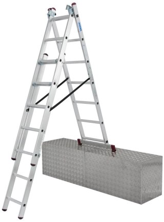 DRABINA ALUMINIOWA 3-ELEMENTOWA CORDA 3*7 SZCZEBLI KRAUSE