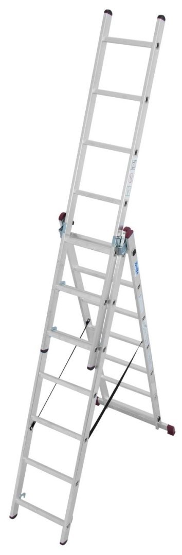 DRABINA ALUMINIOWA 3-ELEMENTOWA CORDA 3*7 SZCZEBLI KRAUSE