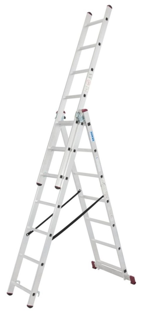 DRABINA ALUMINIOWA 3-ELEMENTOWA CORDA 3*7 SZCZEBLI KRAUSE