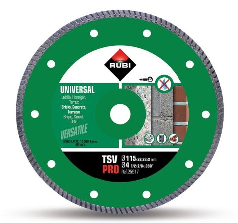 TARCZA DIAMENTOWA DO MATERIAŁÓW BUDOWLANYCH TSV 125 PRO RUBI