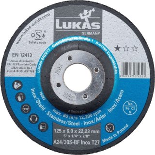 TARCZA WYPUKŁA T27 230*6.4*22 A24/30S-BF INOX PREMIUMFLEX ROTTLUFF