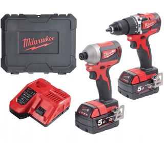ZESTAW WKRTARKA+ZAKRĘTARKA M18 CBLPP2B-502C 2*5.0AH MILWAUKEE