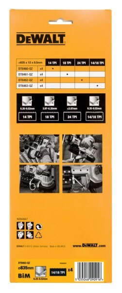 BRZESZCZOT DO WYRZYNARKI DCS371 T101BR BI-MET 14/18TPI DEWALT