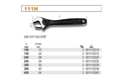 KLUCZ PŁASKI NASTAWNY ZE SKALĄ 3080MM BETA
