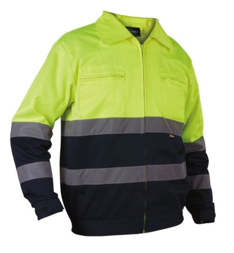 KURTKA OSTRZEGAWCZA ŻÓŁTO-GRANATOWA XXL VIZWELL