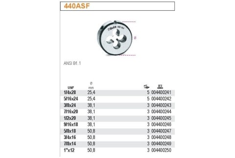 NARZYNKA CALOWA UNF 5/16 BETA