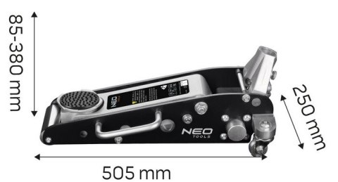 PODNOŚNIK HYDRAULICZNY ALUMINIOWY 1.5T NEO