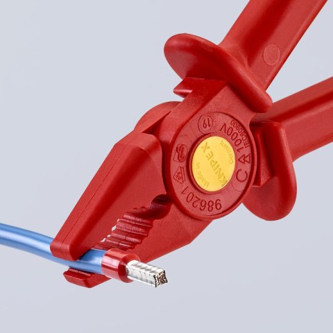 SZCZYPCE PŁASKIE Z TWORZYWA SZTUCZNEGO IZOLOWANE 180MM KNIPEX