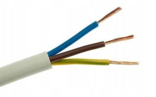 PRZEWÓD WARSZTATOWY OWY H05VV-F 3X2,5 BIAŁY 300/500V ELPAR