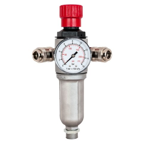 REDUKTOR + FILTR + DWÓJNIK KPL. 1/2'' AIRPRESS