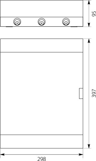 ROZDZIELNICA MODUŁOWA 2X12 NATYNKOWA IP40 SRN-24 1.6 ELEKTRO-PLAST