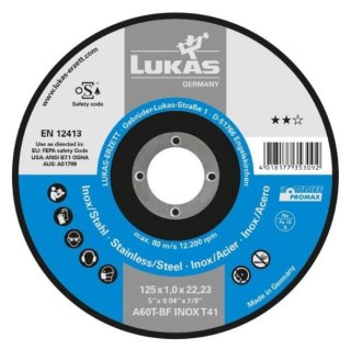 TARCZA PŁASKA T1A 230*1.9*22 A46X-BF PROMAX INOX BEST LIFE ROTTLUFF