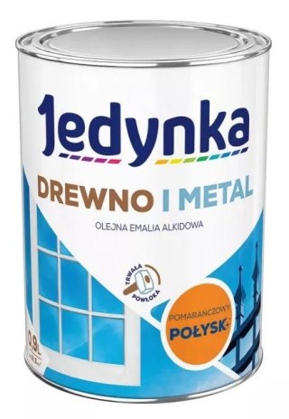 EMALIA ALKIDOWA DO DREWNA I METALU POMARAŃCZOWY 0.9 JEDYNKA
