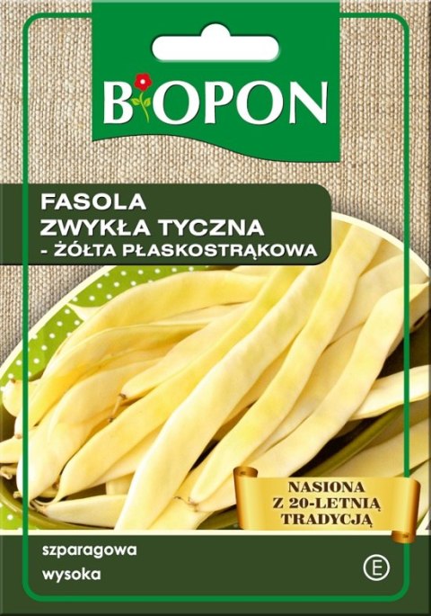 FASOLA ZWYKŁA, TYCZNA ŻÓŁTA. PŁASKOSTRĄKOWA 10G BIOPON