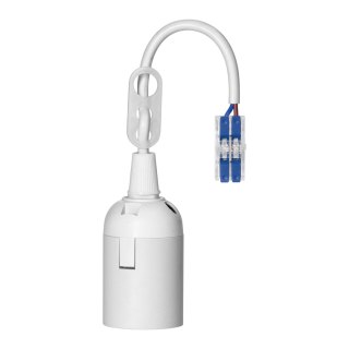 OPRAWKA REMONTOWA E27 Z SZYBKOZŁĄCZKĄ, BIAŁA ORNO