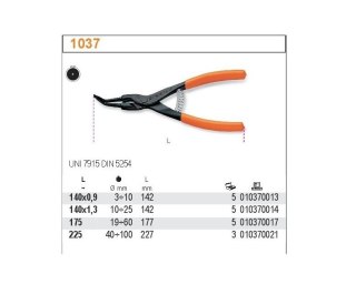 SZCZYPCE DO PIERŚCIENI ZEWNĘTRZNE ODGIĘTE 175MM BLISTER BETA